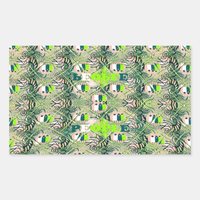 Adesivo Retangular Eco Africa Motif - Arte Africana Inspirada na Natu (Frente)