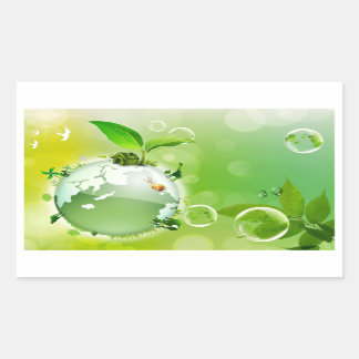 Adesivo Retangular Ecologia: a Terra é a nossa casa -