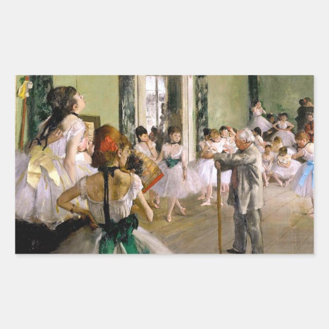 Adesivo Retangular Edgar Degas Classe de Dança (Frente)