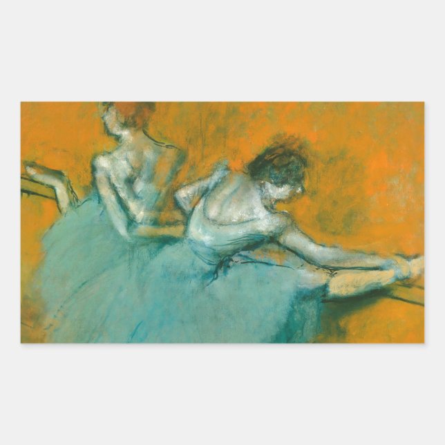 Adesivo Retangular Edgar Degas Dançarinas na Barra Impressão: Arte de (Frente)