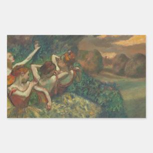 Adesivo Retangular Edgar Degas Four Dancers Impressionista