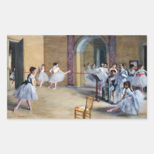Adesivo Retangular Edgar Degas - Foyer de Dança, Ópera rue Le Peletie