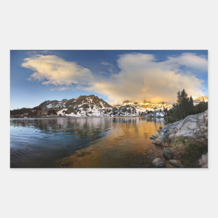 Adesivo Retangular Ediza Lake Sunset - Serra Nevada