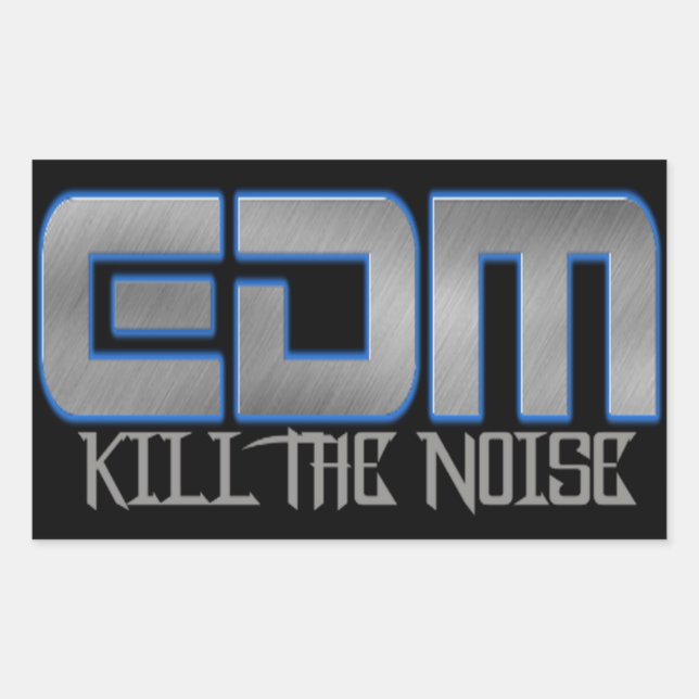 ADESIVO RETANGULAR EDM KILL THE NOISE (Frente)