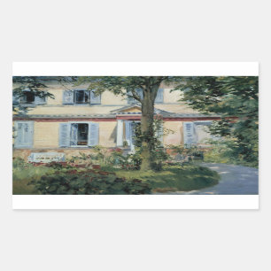 Adesivo Retangular Edouard Manet - a casa em Rueil