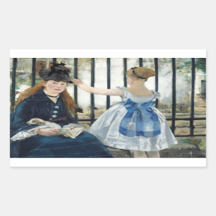 Adesivo Retangular Edouard Manet - a estrada de ferro