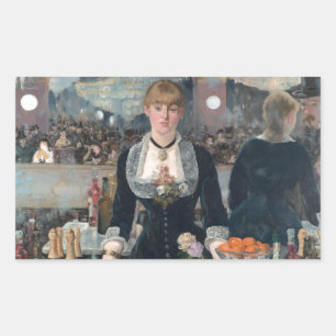 Adesivo Retangular Edouard Manet é um Bar no Folies-Bergère