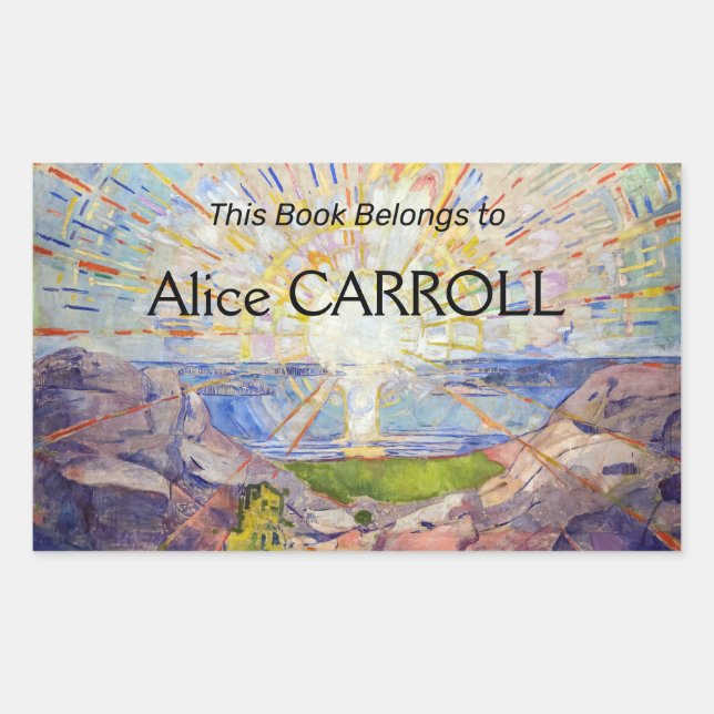 Adesivo Retangular Edvard Munch - O Sol 1911 (Frente)