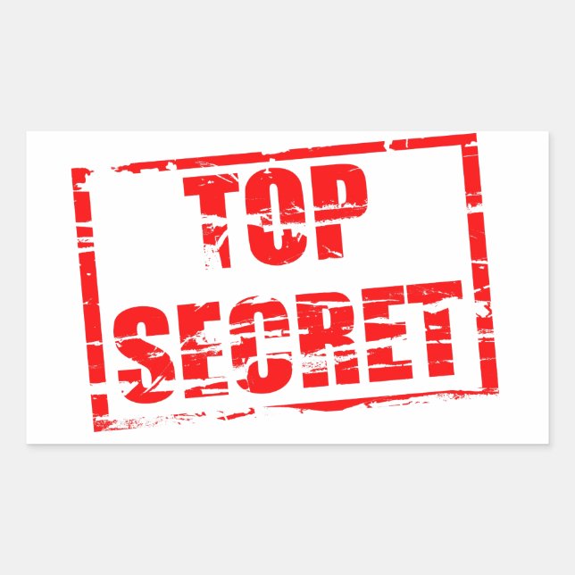 Adesivo Retangular Efeito de carimbo secreto (Frente)