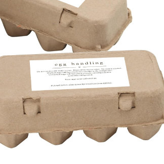 Adesivo Retangular Egg Handling Instruction Sticker Carton Care Label