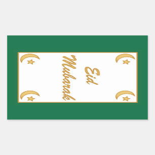 Adesivo Retangular Eid Mubarak Eid al Fitr