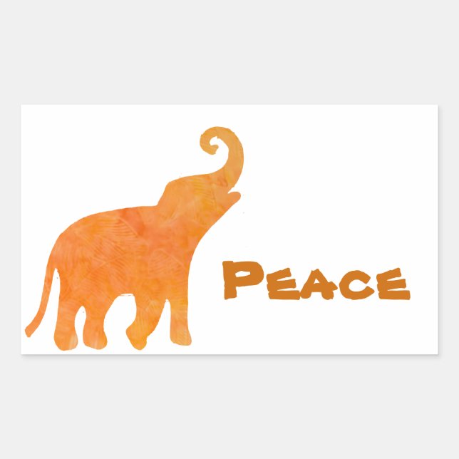 Adesivo Retangular Elefante divino (Frente)