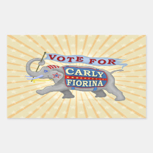 Adesivo Retangular Elefante do presidente 2016 republicano de Carly