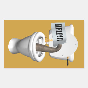 Adesivo Retangular Elefante Preso Em Banheiro