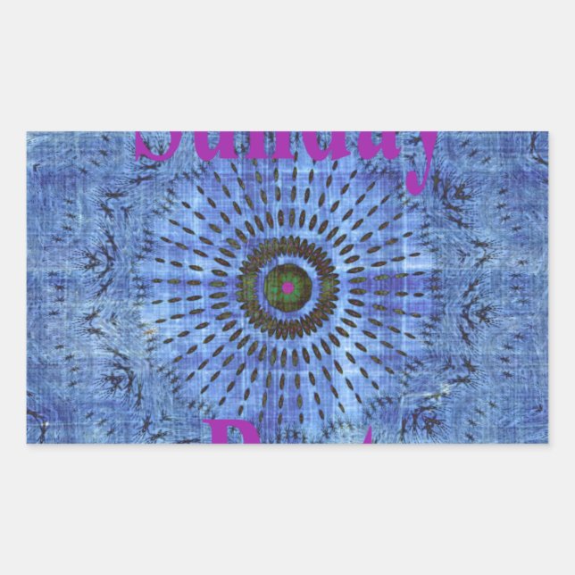 Adesivo Retangular Elegante Blue denim motif vetor impressão (Frente)