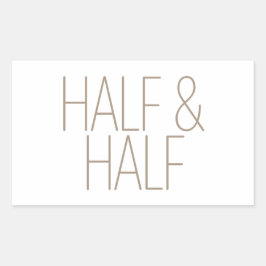 Adesivo Retangular Elegante Tan Half & Half