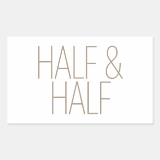 Adesivo Retangular Elegante Tan Half & Half
