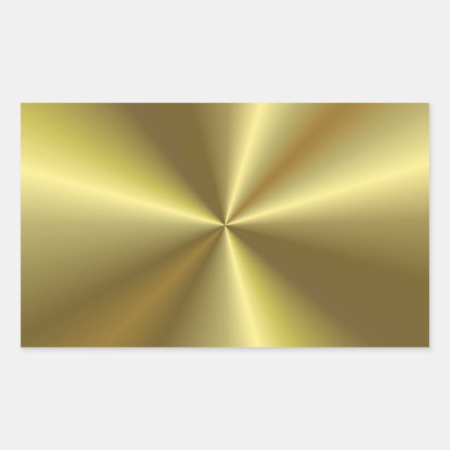 Adesivo Retangular Elegante Visual Metálico Dourado Modelo Moderno (Frente)