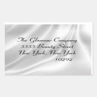 Adesivo Retangular Elegante White Satin