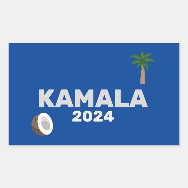 Adesivo Retangular Eleição De Coconut Harris 2024 (Frente)