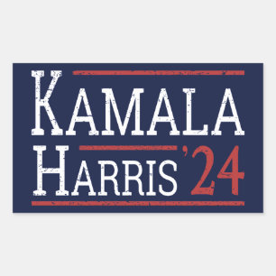 Adesivo Retangular Eleição De Kamala Harris 2024 I