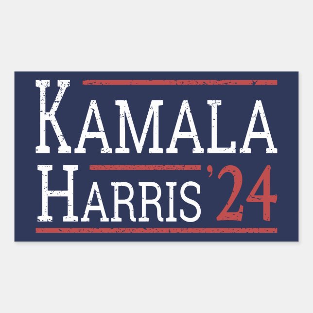 Adesivo Retangular Eleição De Kamala Harris 2024 I (Frente)