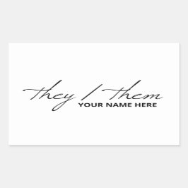 Adesivo Retangular Eles estão em Script Font White Mug