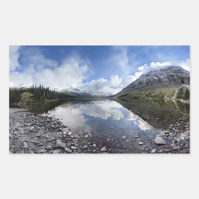 Adesivo Retangular Elizabeth Lake - Parque Nacional Glacier (Frente)