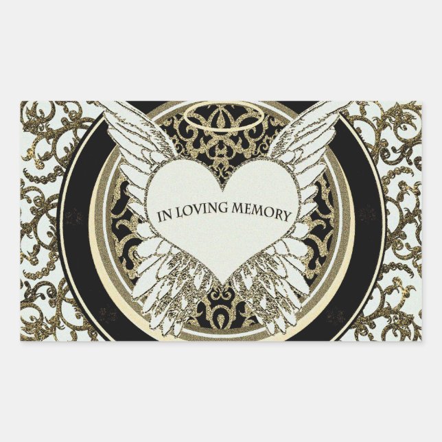 Adesivo Retangular Em memória de amor (Frente)