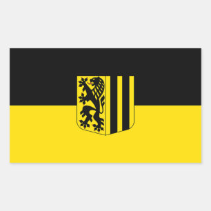 Adesivo Retangular emblema de Dresden bandeira da Alemanha símbolo br