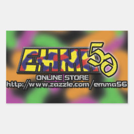 Adesivo Retangular Emma56 Sticker