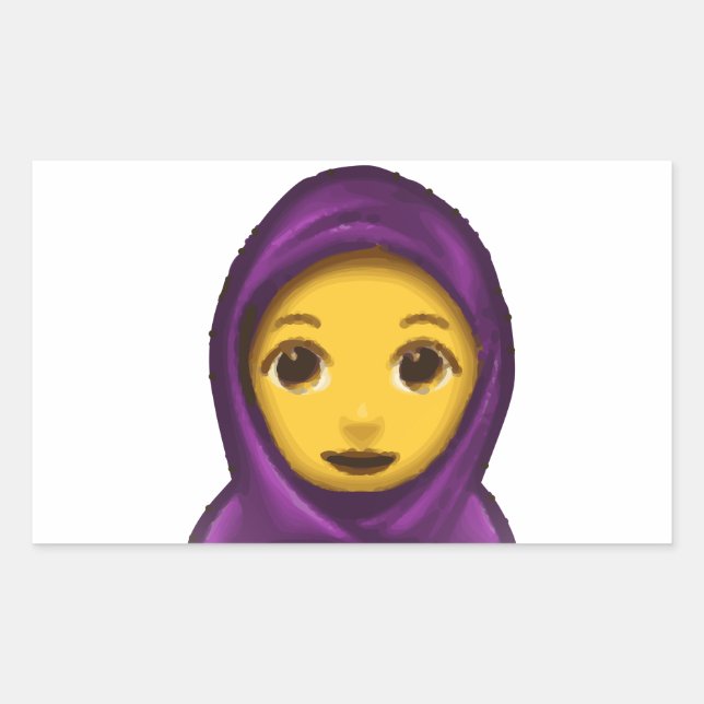 Adesivo Retangular emoji hajib (Frente)