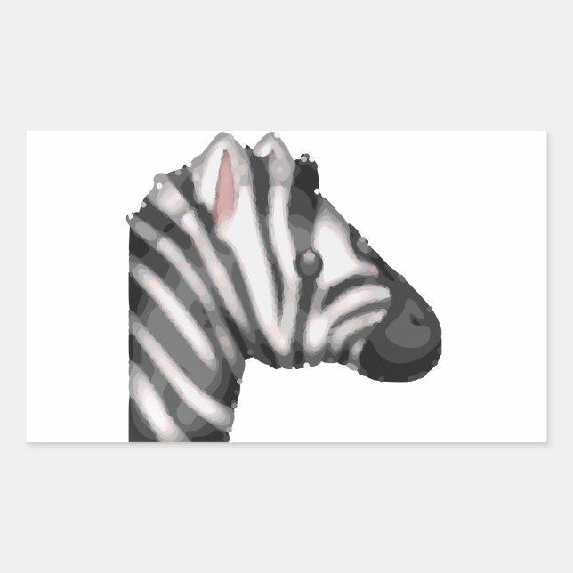 Adesivo Retangular emoji zebra (Frente)
