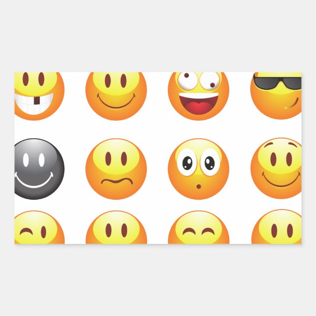 Adesivo Retangular emojis (Frente)