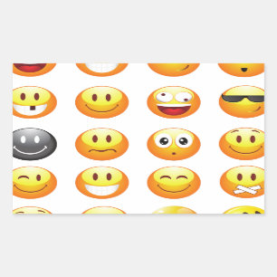Adesivo Retangular emojis