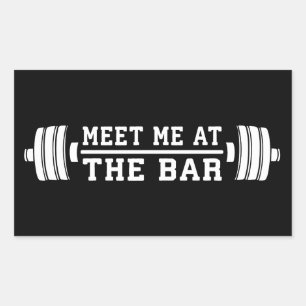 Adesivo Retangular Encontre-Me No Bar - Barbell - Workout