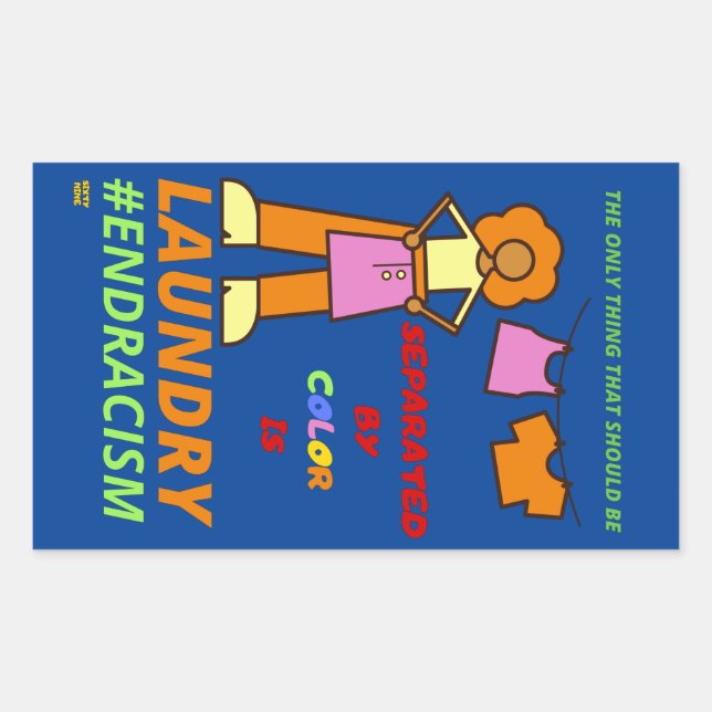 ADESIVO RETANGULAR "END RACISM" (Frente)