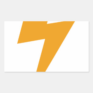 Adesivo Retangular Energia do Trovão Amarelo Impresso