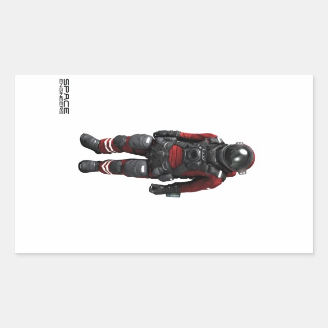 Adesivo Retangular Engenheiros espaciais Retângulos - astronauta (Frente)