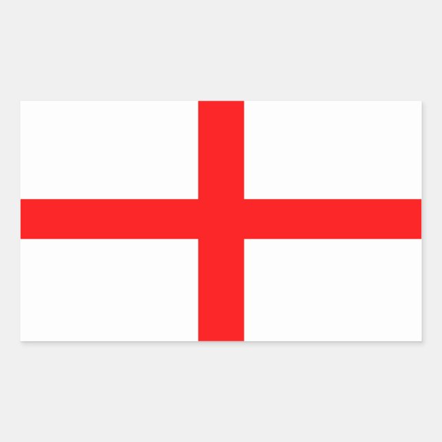 Adesivo Retangular England Flag of Rua George (Frente)