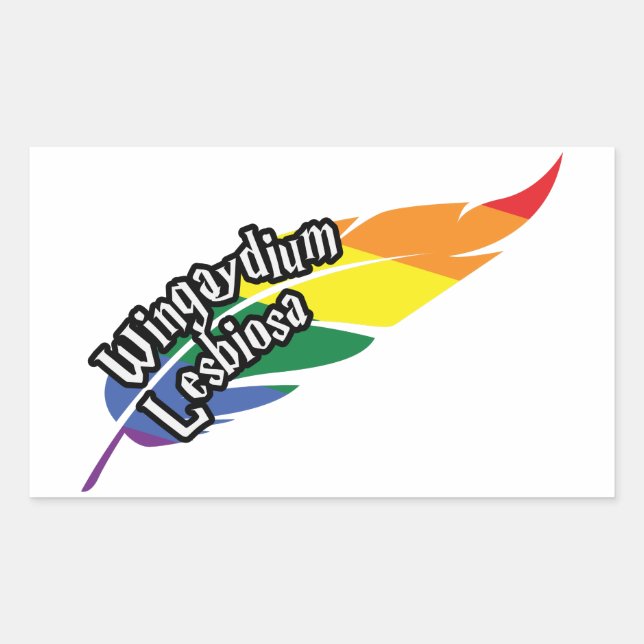 Adesivo Retangular Engraçado LGBTQ | Brincar Com Palavras | Orgulho | (Frente)