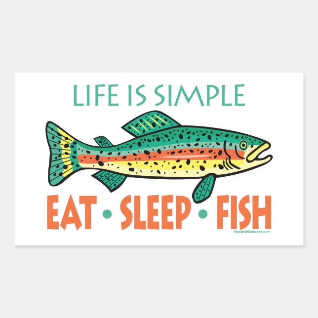 Adesivo Retangular Engraçado Pesca Dizendo (Frente)