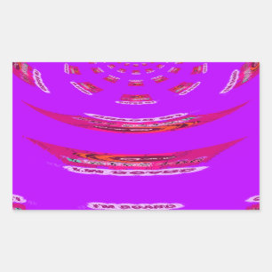 Adesivo Retangular Engraçado, sinto sua falta, estou entediado