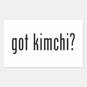 Adesivo Retangular Engraçado, tem kimchi?