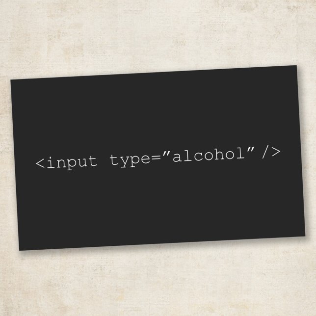 Adesivo Retangular Entrada de HTML engraçada de Álcool - Humor de Pro (Criador carregado)