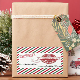 Adesivo Retangular Entrega Especial De Natal De Papais noeis