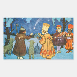 Adesivo Retangular Epiphany Three Kings from the East by Zdenek Guth 