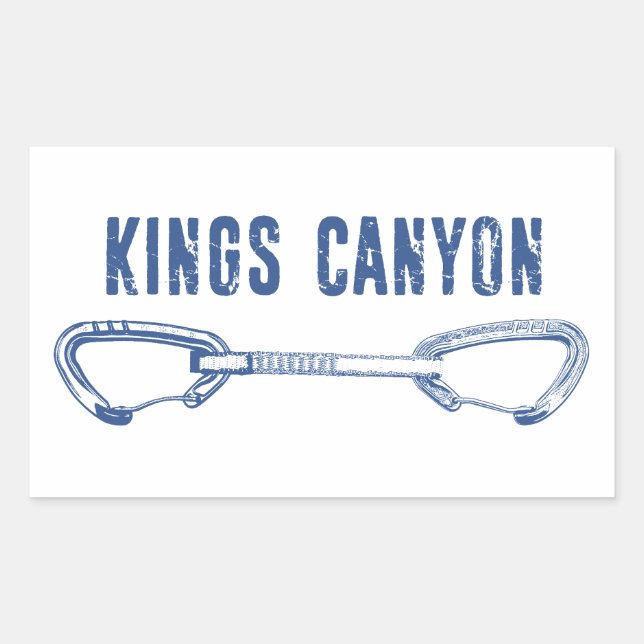 Adesivo Retangular Equipamento de escalada de Kings Canyon (Frente)