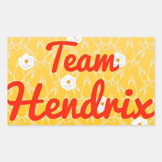 Adesivo Retangular Equipe Hendrix (Frente)