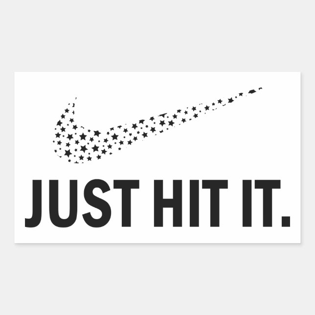 Adesivo Retangular Erva Engraçada, Amantes De Erva, Basta Bater Nele (Frente)